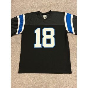 Bishop Football Jersey Mens Medium Black Excellent Ticketmaster 18 Mesh V-Neck